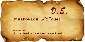 Draskovics Sámuel névjegykártya